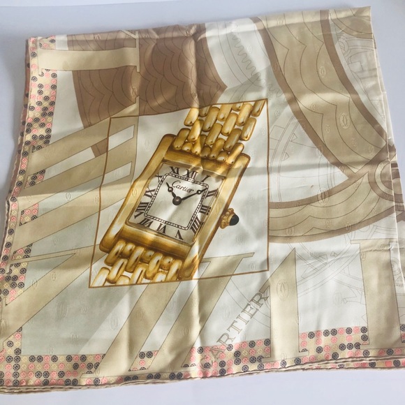 Authentic Cartier Silk Scarf - Picture 2 of 3